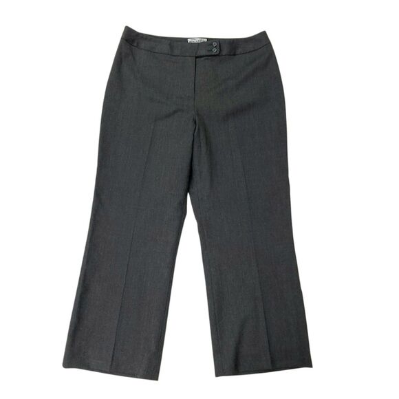 Pendleton Pants Trousers Womens 12 Petite Gray Straight Leg Wool Blend Office - Picture 1 of 11